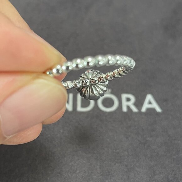 Pandora April Milky White Birthstone Ring - Picture 4 of 5